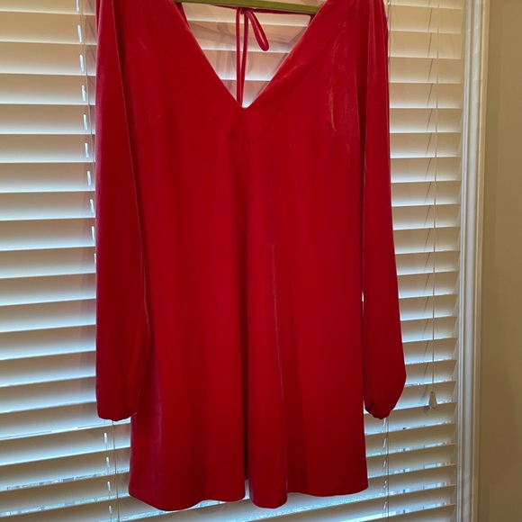 Free People Pink Velvet Dress - Picture 1 of 4